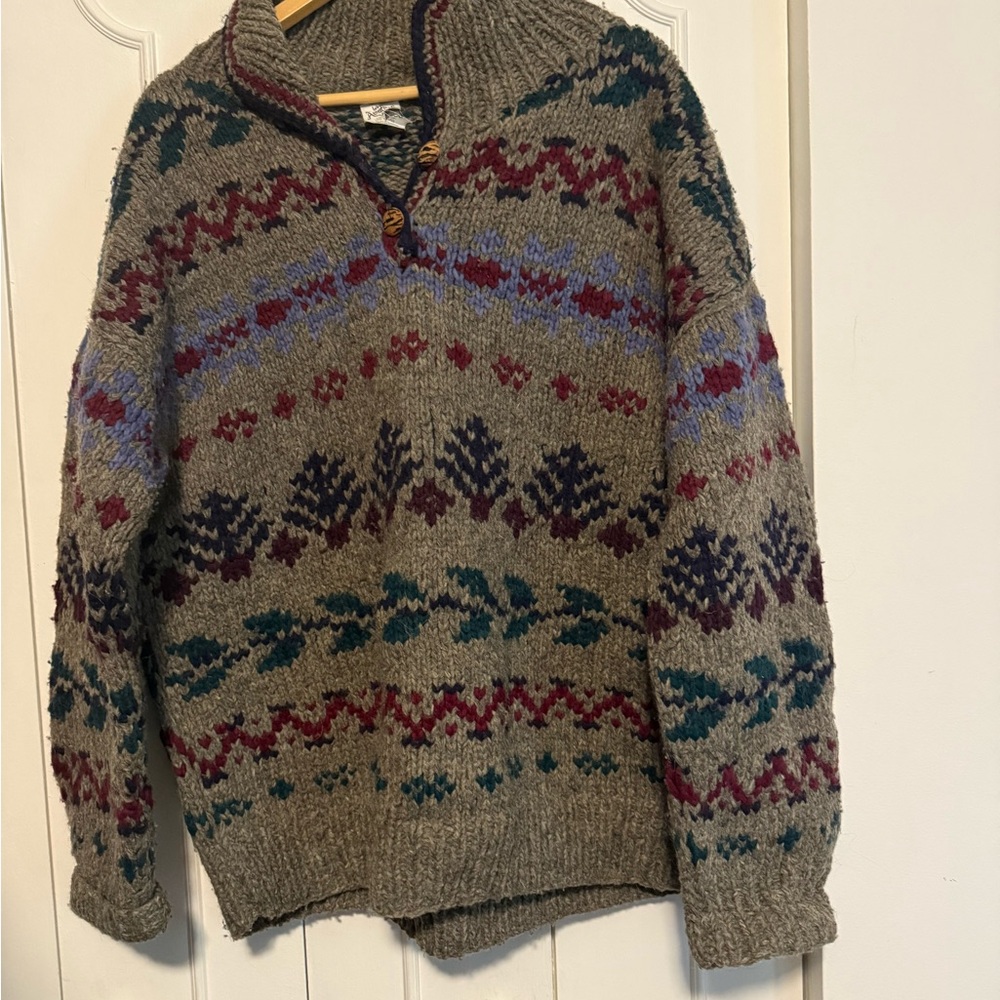 Las Americas vintage wool Cozy Multicolor Knit Sweater